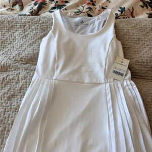 Tuckernuck White Racerback Performance Jersey Brent Tennis Dress - Size Small